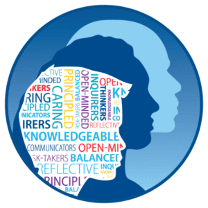 Abstract sticker of a learner profile