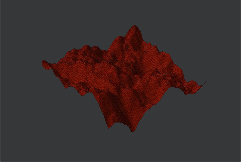 Decorative image of a simulation of a mountain.