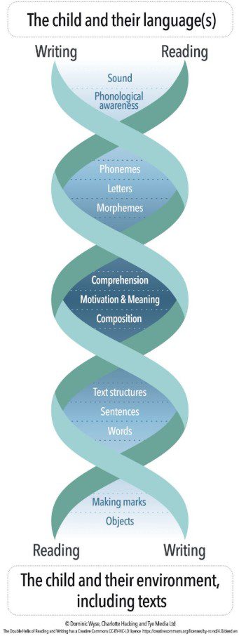 Figure 1 is a diagram of the double helix of reading and writing.